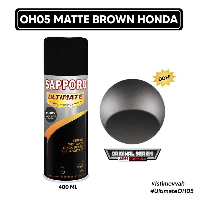 Sapporo Ultimate Matte Brown Honda OH05 400 ml