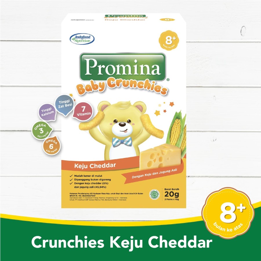 Promina Baby Crunchies Keju Cheddar 20 Gr