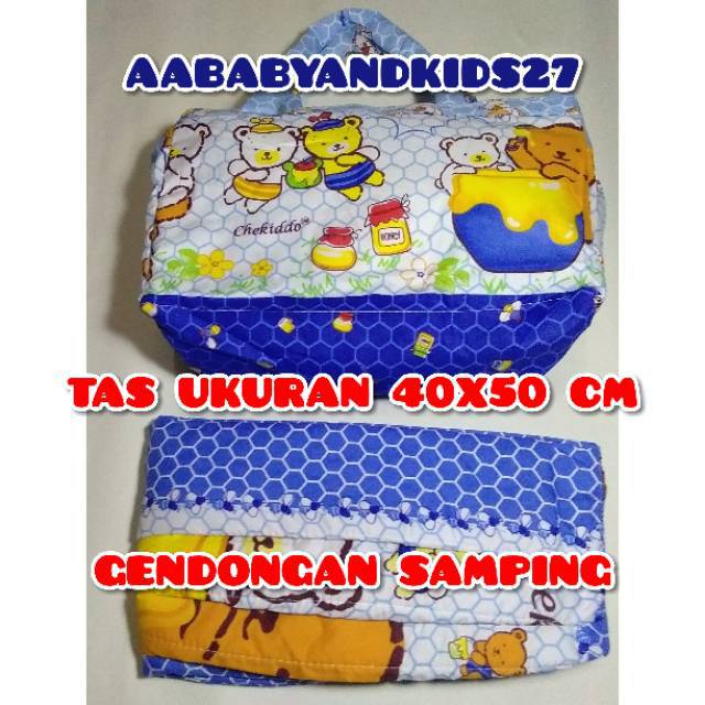 GIFT SET 2 IN 1 CHEKIDDO-TAS BAYI + GENDONGAN SAMPING CHEKIDDO-GIFT SET MINI CHEKIDDO-KADO BAYI