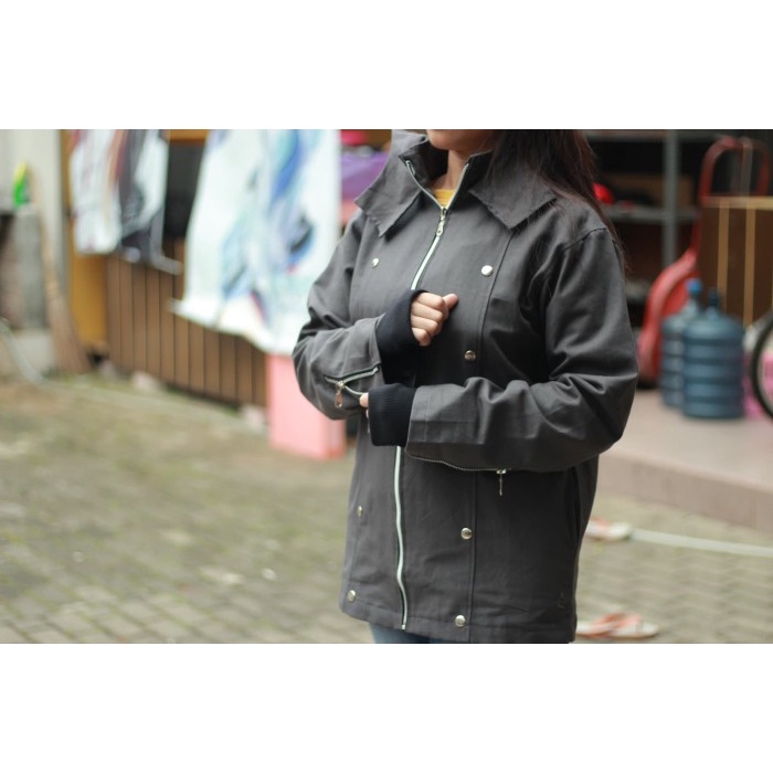 PRIA-BLAZER- SEMI BLAZER CANVAS HOODIE + GLOVES - M -BLAZER-PRIA.