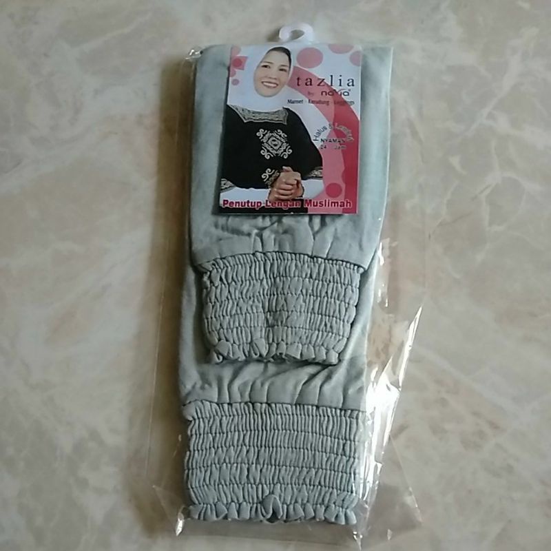 manset tangan kerut pendek /manset tangan original TAZLIA/manset SMOKE-Abu muda