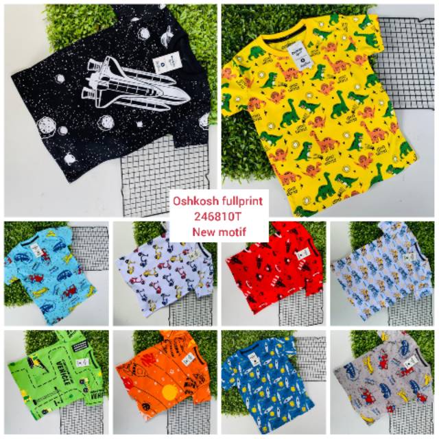 COD TERMURAH kaos anak fullpint usia 1-7 tahun premium mix motif
