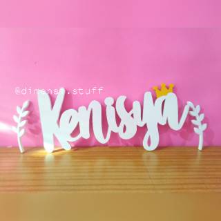 Huruf Kayu  Lettering Custom free ikon padi Shopee 