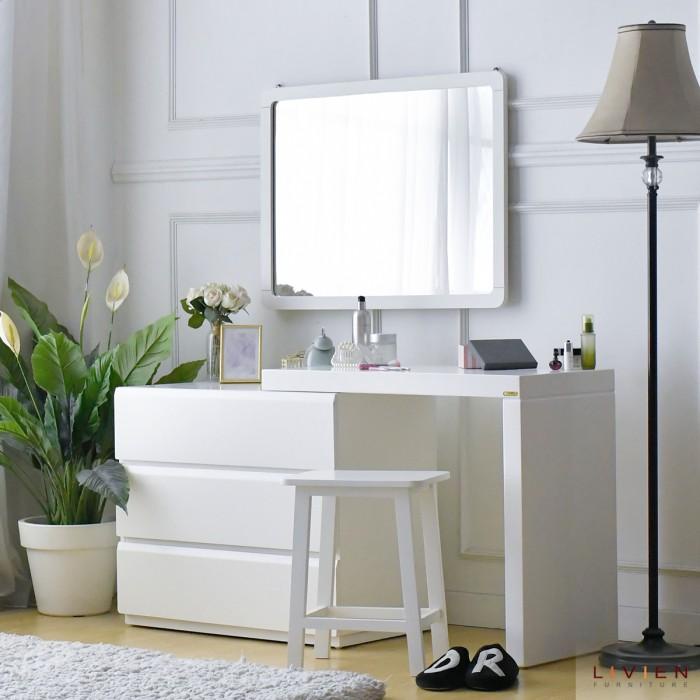 Meja Rias Minimalis - Meja Rias Putih Anemon SET - LIVIEN FURNITURE Best Seller