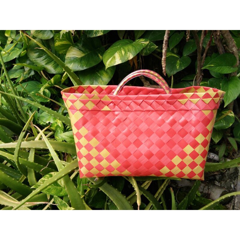READY STOK - TAS ANYAMAN MURAH Plastik Emblek Sedang/Tanggung  (Tas Bingkisan Berkat,Souvenir,Hamper