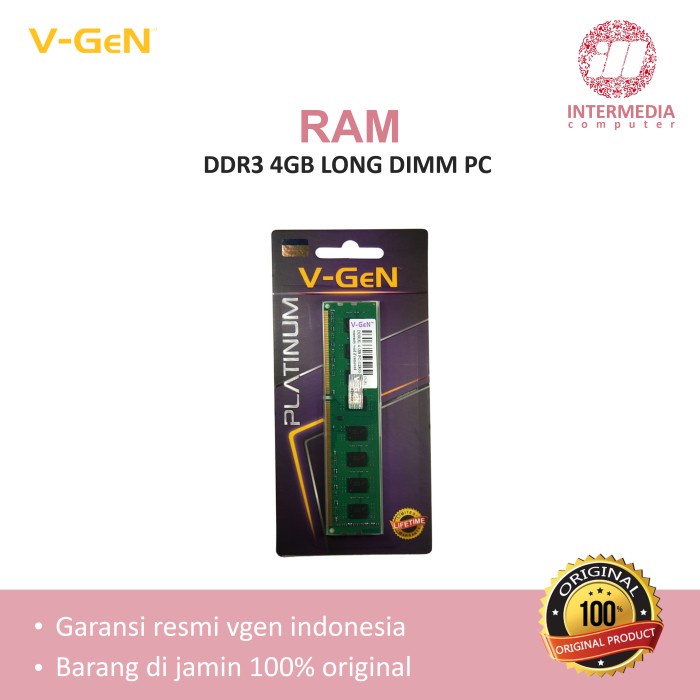 Memory Memmory RAM PC DDR3 4GB Vgen