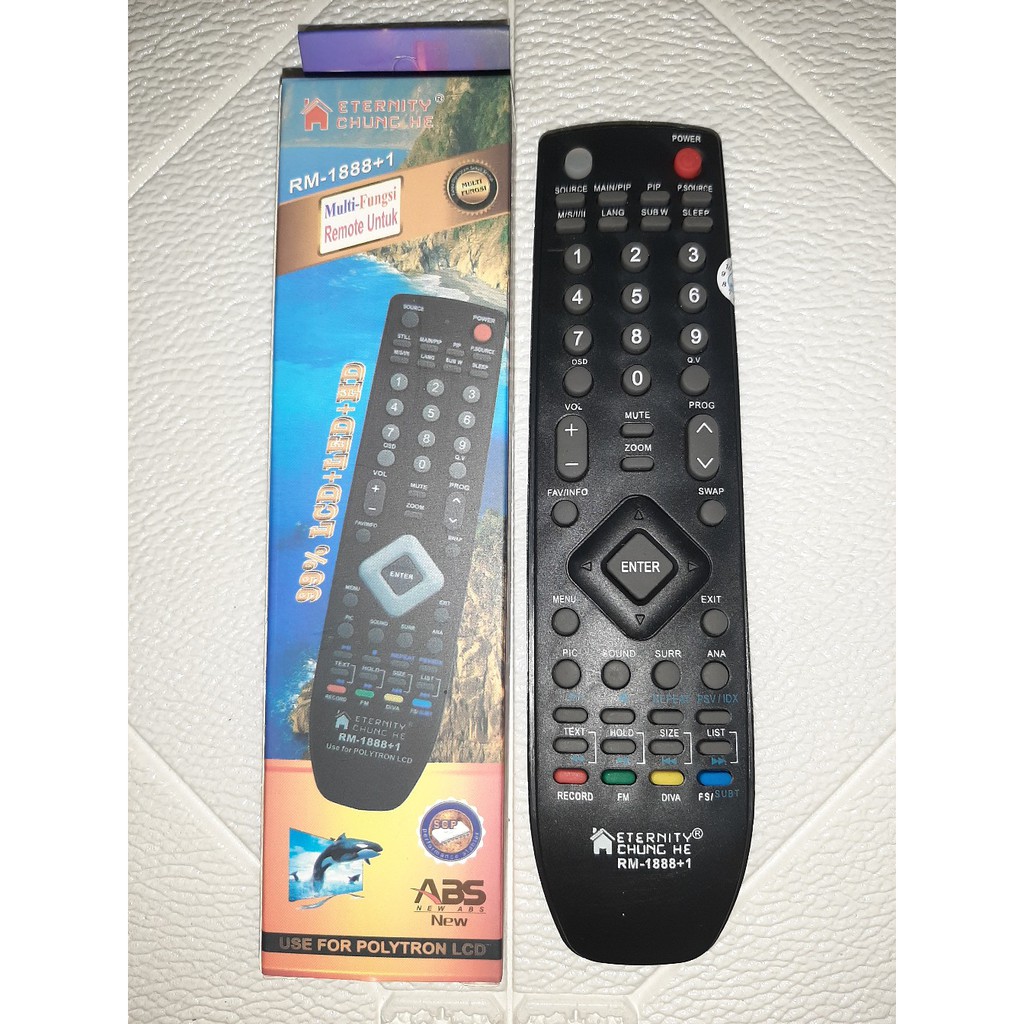 Remot Remote TV POLYTRON Multi TV Lcd Led Polytron Universal RM 1888+1 Universal