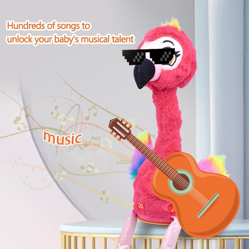 Mary Flamingo Singing And Dancing Boneka Flamingo Plush Interaktif Toy Figure Mainan Animasi Interaktif Berbicara Mewah