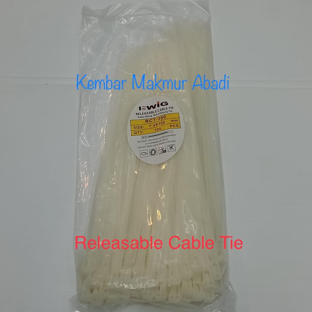 Kabel Ties Releaseable 7.2x300mm (30cm) / Kabel Ties Buka 30 cm / Ties 30cm Releasable