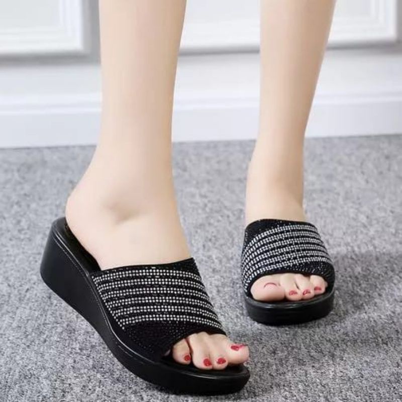 sandal wedges wanita sandal wanita pesta hak tinggi