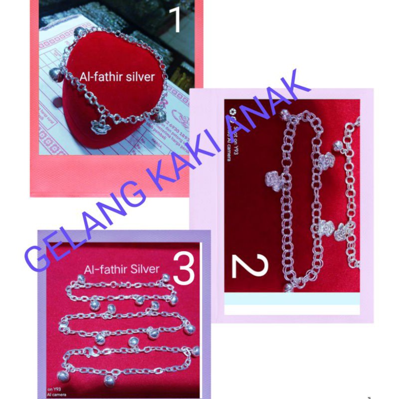 Gelang kaki anak bahan perak murni