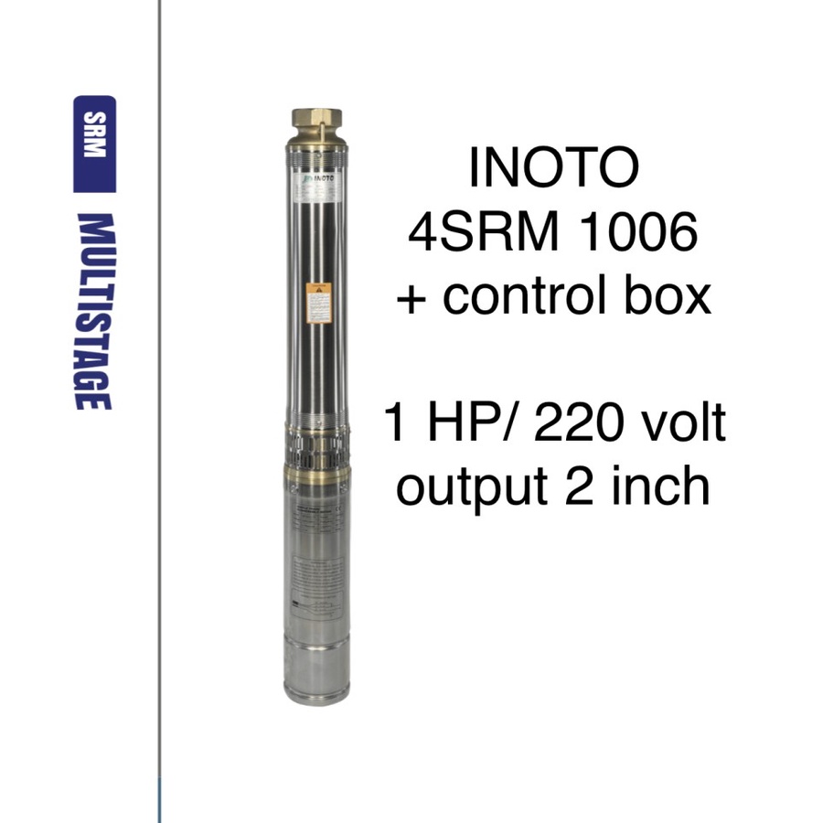 INOTO 4SRM 1006 1hp kabel pendek pompa air submersible 1 HP PK output 2” INCH