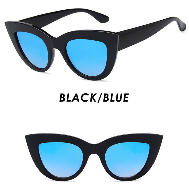 (YUZHU) Bayar Di Tempat Wanita Kacamata Hitam Vintage Cat Eye Sunglasses Women Eyeglasses UV400 Protection