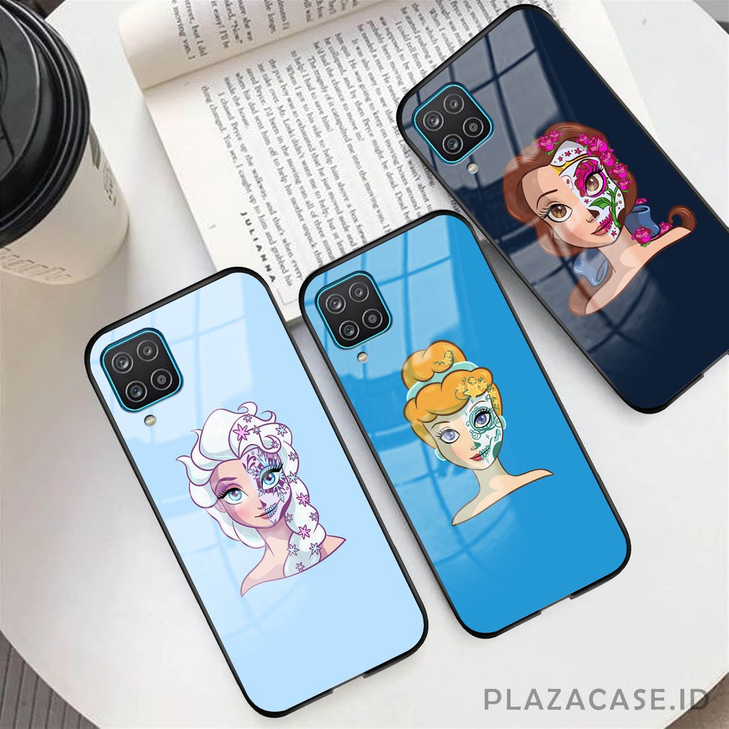 Softcase Glass Princess [K86] for All Type SAMSUNG A12 A02S A11 M11 A21S M31 A50 RENO 5 RENO 4F 9C 9