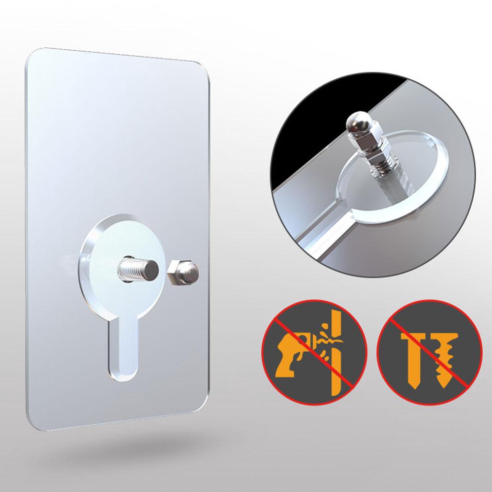 PVC Strong Adhesive Wall Screw Hooks,Magic Strong Sticky No Punching Holder Bathroom Wall Nail