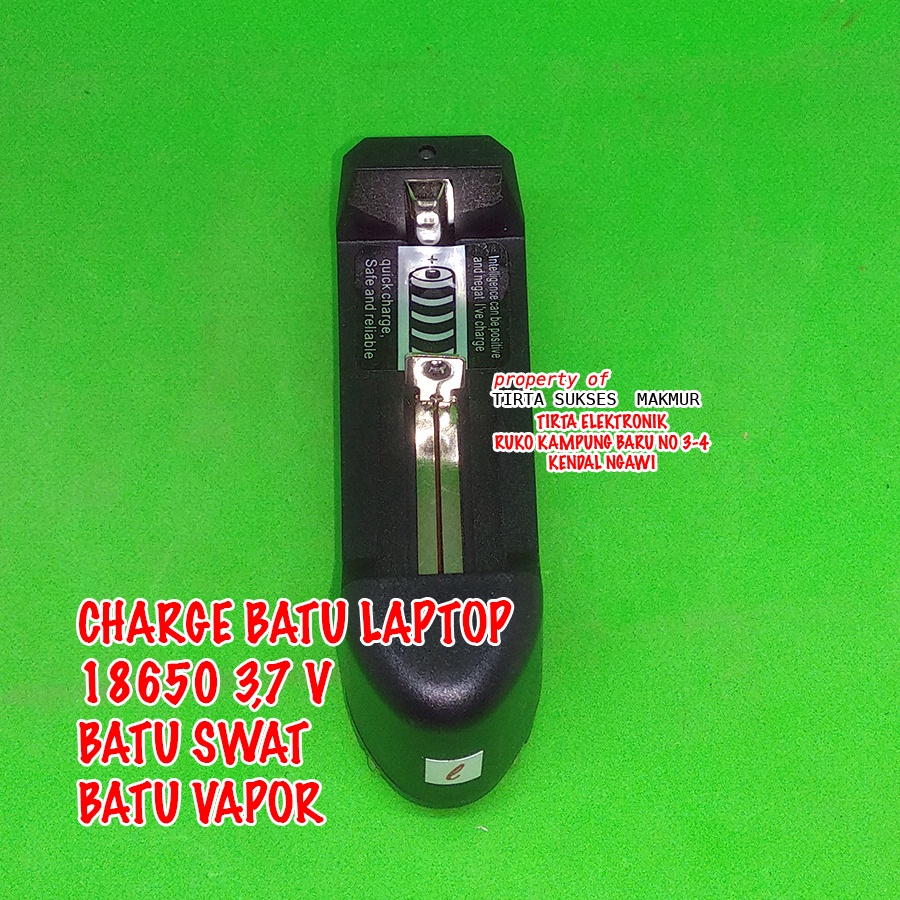 Charger Baterai 1 Slot Cas Batre 18650 AA AAA