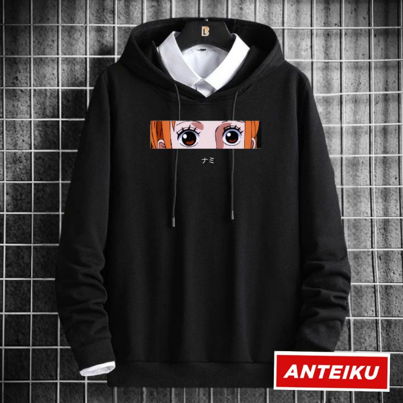 [Hot Sale] Sweater Hoodie Anime One Piece Nami Eye Pria Wanita M-XXL