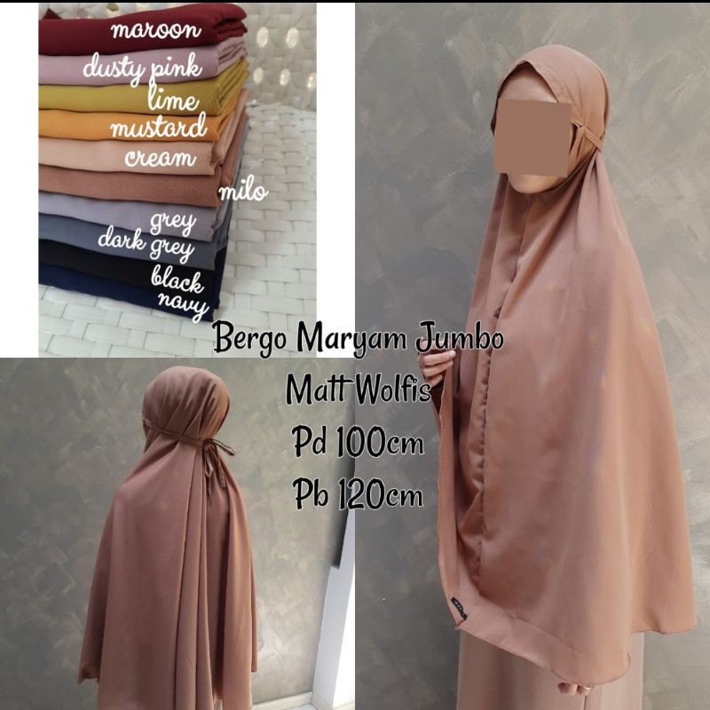 Kerudung Bergo Jumbo