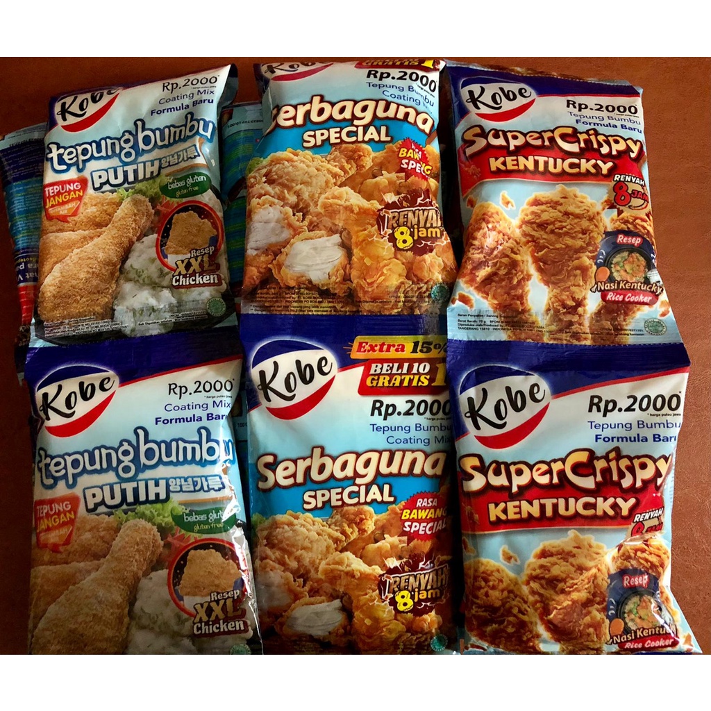 

Kobe Tepung Bumbu Serbaguna/Super Crispy/Bumbu Putih 70gr