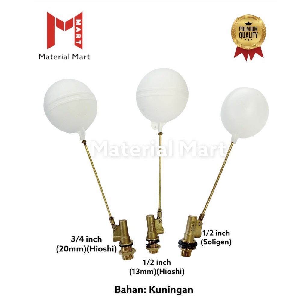 Pelampung Toren 1/2 inch | Pelampung Bola 3/4 Inch | Pelampung Tangki | Material Mart