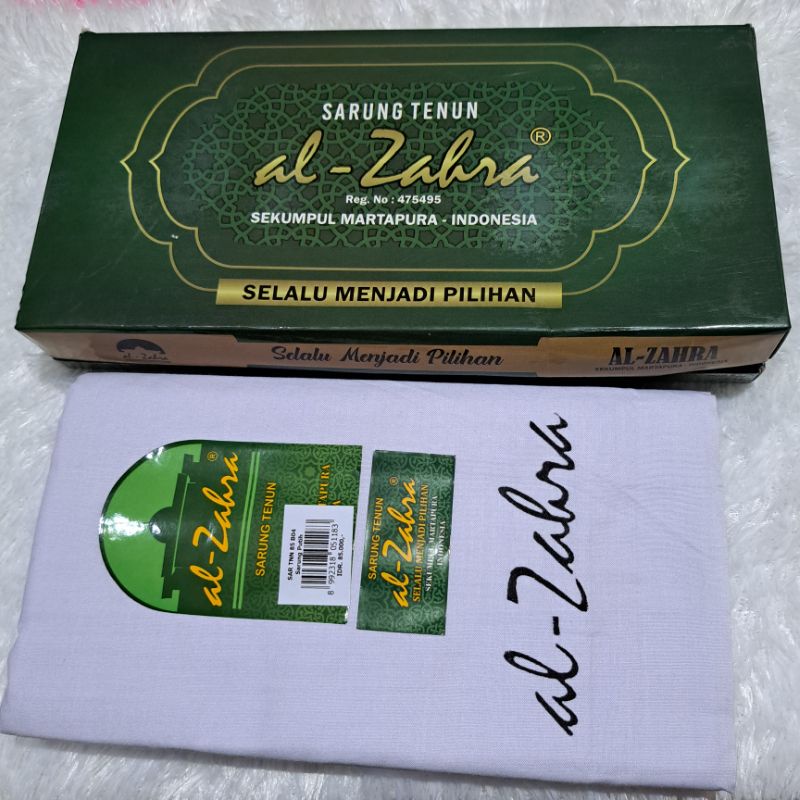 Sarung AL zahra putih polos