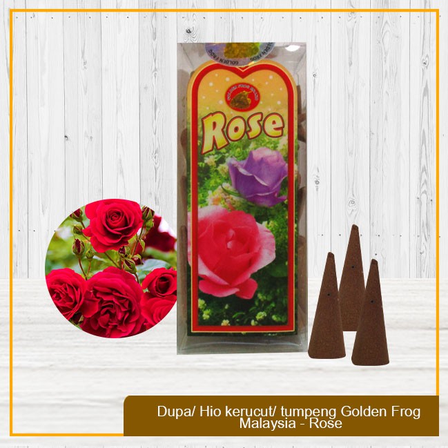 Dupa Hio Wangi Buhur Kerucut Golden Frog Malaysia Rose