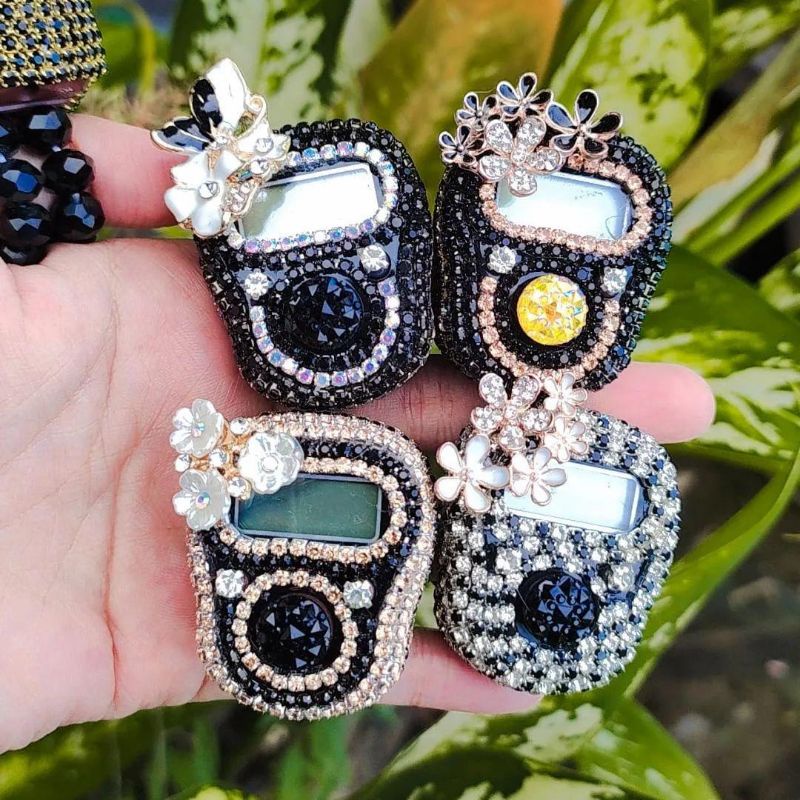 tasbih digital led & alaram hias  premium talicristal + 1 huruf inisial