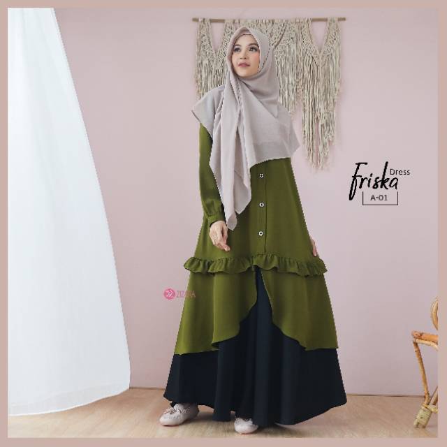 (Size S) Friska Dress by Zizara Dress Friska Gamis Zizara Gamis Polos