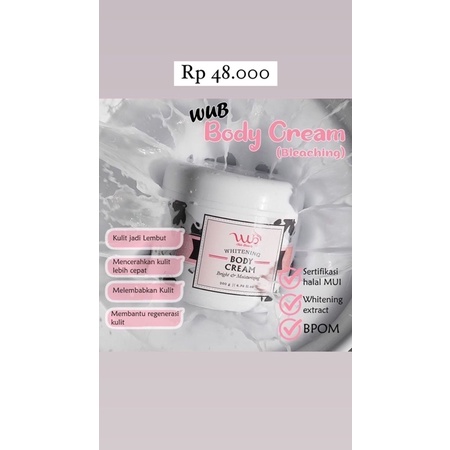 WUB BODY CREAM BLEACHING