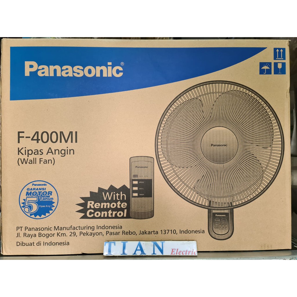 PANASONIC F-400MI Wall Fan / Kipas Dinding 16 Inch (Remot)