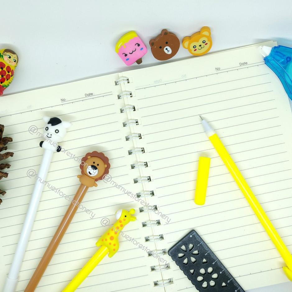 

✰*xvd-007 PULPEN BERKARAKTER ZOO ANIMAL GIRAFFE 12PCS/gel pen / Ink gel pen ,.