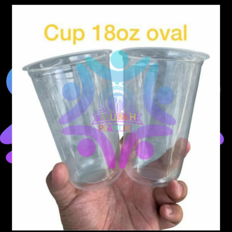 Gelas U Cup Gelas Oval 18oz 18 OZ