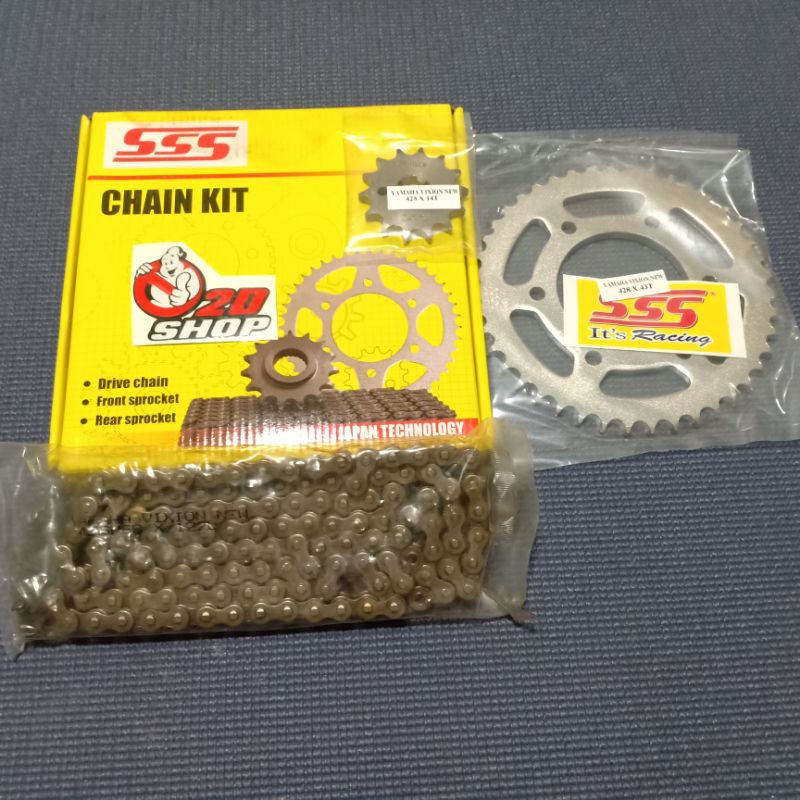 gear gir set chain kit sss Yamaha Vixion MX king