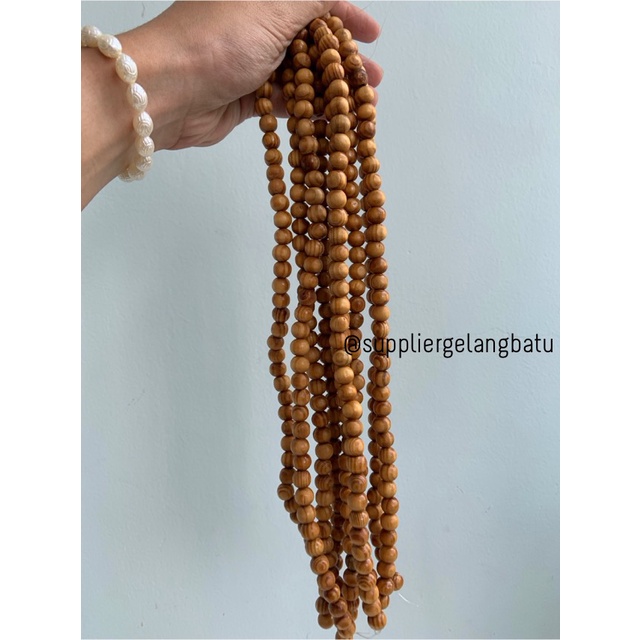 bahan Kokka Koka Kaukah 10mm kayu craft gelang kalung serat cokelat