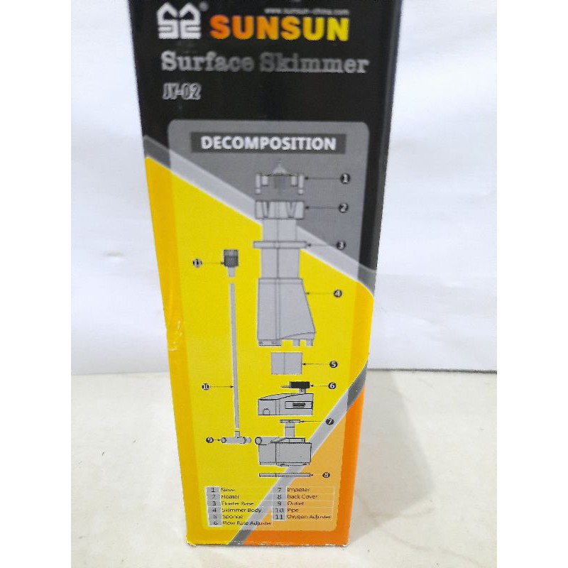 Pompa aquarium SURFACE SKIMMER SUNSUN JY 02