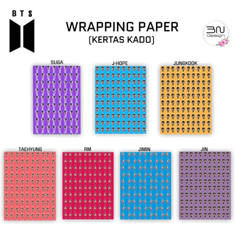 

KERTAS KADO BTS KARTUN (MINIMAL PEMBELIAN 2 LEMBAR)