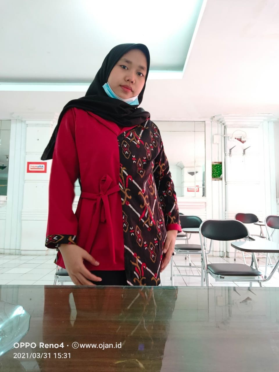 Batik Wanita Asj Sa Hrb026 Kenongo Kemeja Tosca Pendek