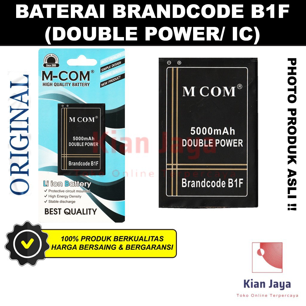 MCOM Baterai Hp Brandcode B1F Original Double Power Batre Batrai Battery Brancode