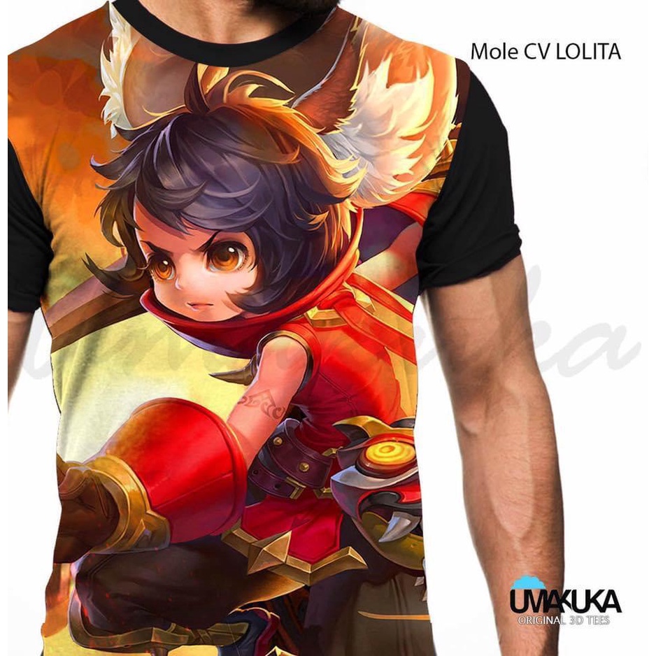 Kaos 3d Fullprint Terlaris Mobile legends Lolitaskin