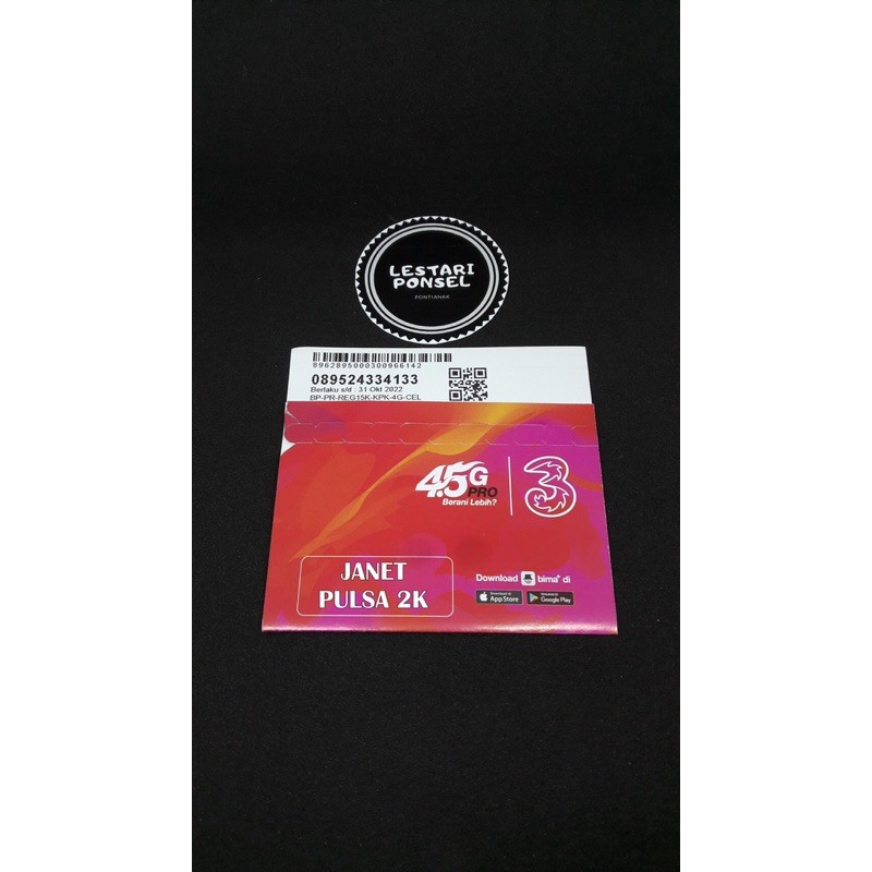 Kartu Tri Janet (Pulsa 3000)