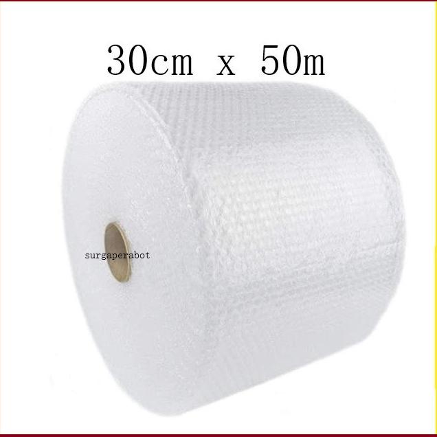 

[(BAYAR DITEMPAT) Bubblewrap 30cm x 50m bening bubble wrap roll murah plastik eceran bandung