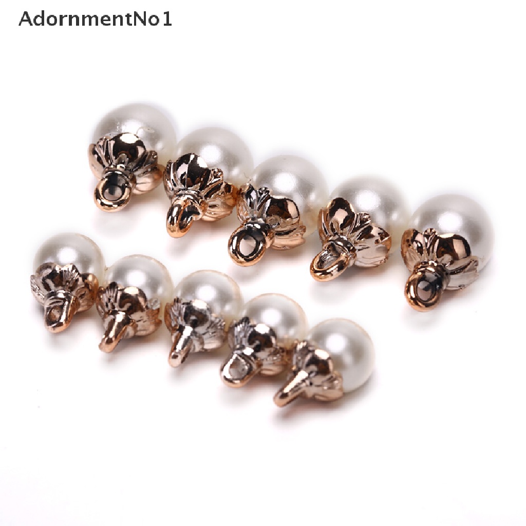 (AdornmentNo1) 50pcs Liontin Mutiara Imitasi Untuk Membuat Perhiasan Anting / Gelang DIY