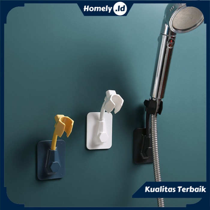Gantungan Holder Kepala Dudukan Shower Flexible Tempel Dinding Tembok Kamar Mandi Holder Shower