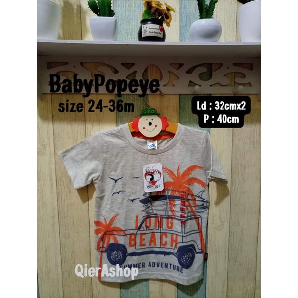 Atasan kaos anak bayi baby popeye/Popeye
