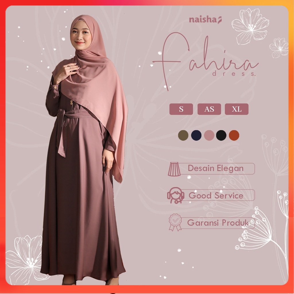 Fahira Dress by Naishaofficial / Gamis Fahira / Gamis Dewasa