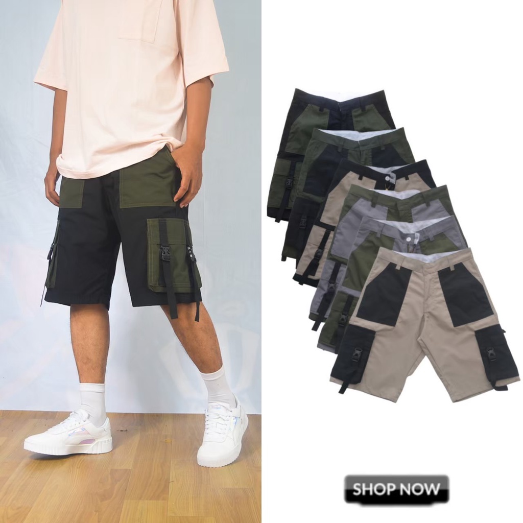 CELANA CARGO PENDEK PRIA TWO TONE THE OUTFIT - CELANA PENDEK PRIA ORIGINAL OUTFIT