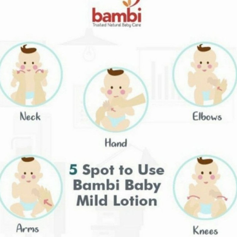 BAMBI Mild Lotion 100ml Baby Body Lotion Losion Bayi