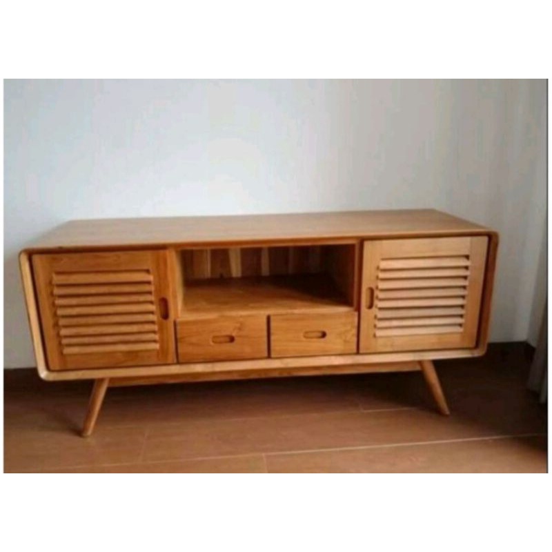 Jual Meja Tv Retro Kayu Jati Indonesia Shopee Indonesia