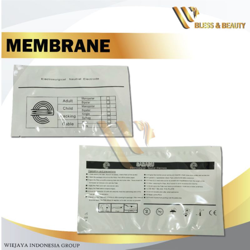 Electrode Pad Membrane Penghantar Alat RF Radio Frequency Membran Slimming