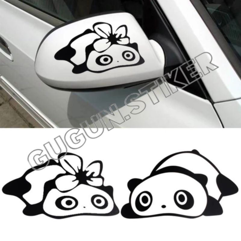 STIKER CUTTING PANDA cewek cowok K2 UNTUK SPION MOBIL DLL produk baru